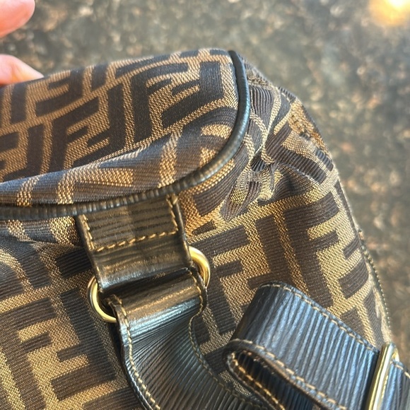 Fendi Zucca Bag Pack Canvas Leather Brown Black Backpack Rucksack with COA - Picture 11 of 16